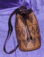 woman woven handbag by art export bali indonesia