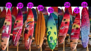 surfboard surfboards surf board surfing board  wooden surf board handicraft wood carving air brush painted surf board art export bali indonesia