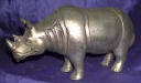 Silver Plated Bronze Rhinoceros
