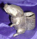 Silver Plated Bronze Pig