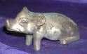 Silver Plated Bronze Pig