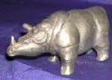 Silver Plated Bronze Rhinoceros