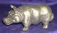 Silver Plated Bronze Hippopotamus