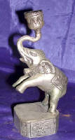 Silver Plated Bronze Elephant 