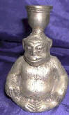 Silver Plated Bronze Ape Candle Holder