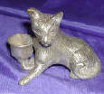 Silver Plated Bronze Fox