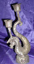 Silver Plated Bronze Seahorse