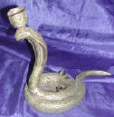 Silver Plated Bronze Cobra Snake Ashtray