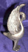 Silver Plated Bronze Swan