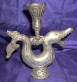 Silver Plated Bronze Candle Holder