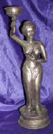 Silver Plated Bronze Human Form Candle Holder