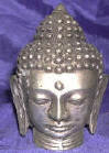 Silver Plated Bronze Buddha Head 
