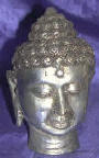 Silver Plated Bronze Buddha Head