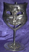 Silver Plated Bronze Human Form Mask 
