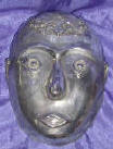 Silver Plated Bronze Mask Primitive