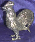 Silver Plated Bronze Roster Chicken 