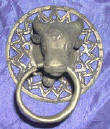 Silver Plated Bronze Bull Door Knocker 