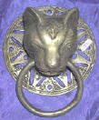 Silver Plated Bronze Cat Door Knocker 