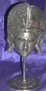 Silver Plated Bronze Human Form Mask