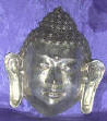 Silver Plated Bronze Buddha Mask