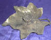 Silver Plated Bronze Leaf Candle Holder