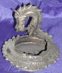 Silver Plated Bronze Dragon Ashtray 