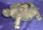 Silver Plated Bronze Tortoise Ashtray