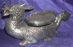 Silver Plated Bronze Dragon Ashtray