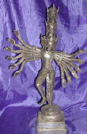Silver Plated Bronze Brahma Sculpture