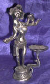 Silver Plated Bronze Human Sculpture