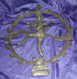 Silver Plated Bronze God Sculpture