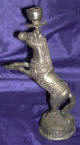 Silver Plated Bronze Horse Candle Holder