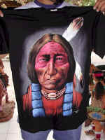 tshirt hand painted american indian cheif