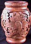 wood vase, art, bali indonesia