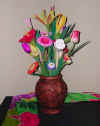 wood flower arrangement room decoration by art export bali indonesia